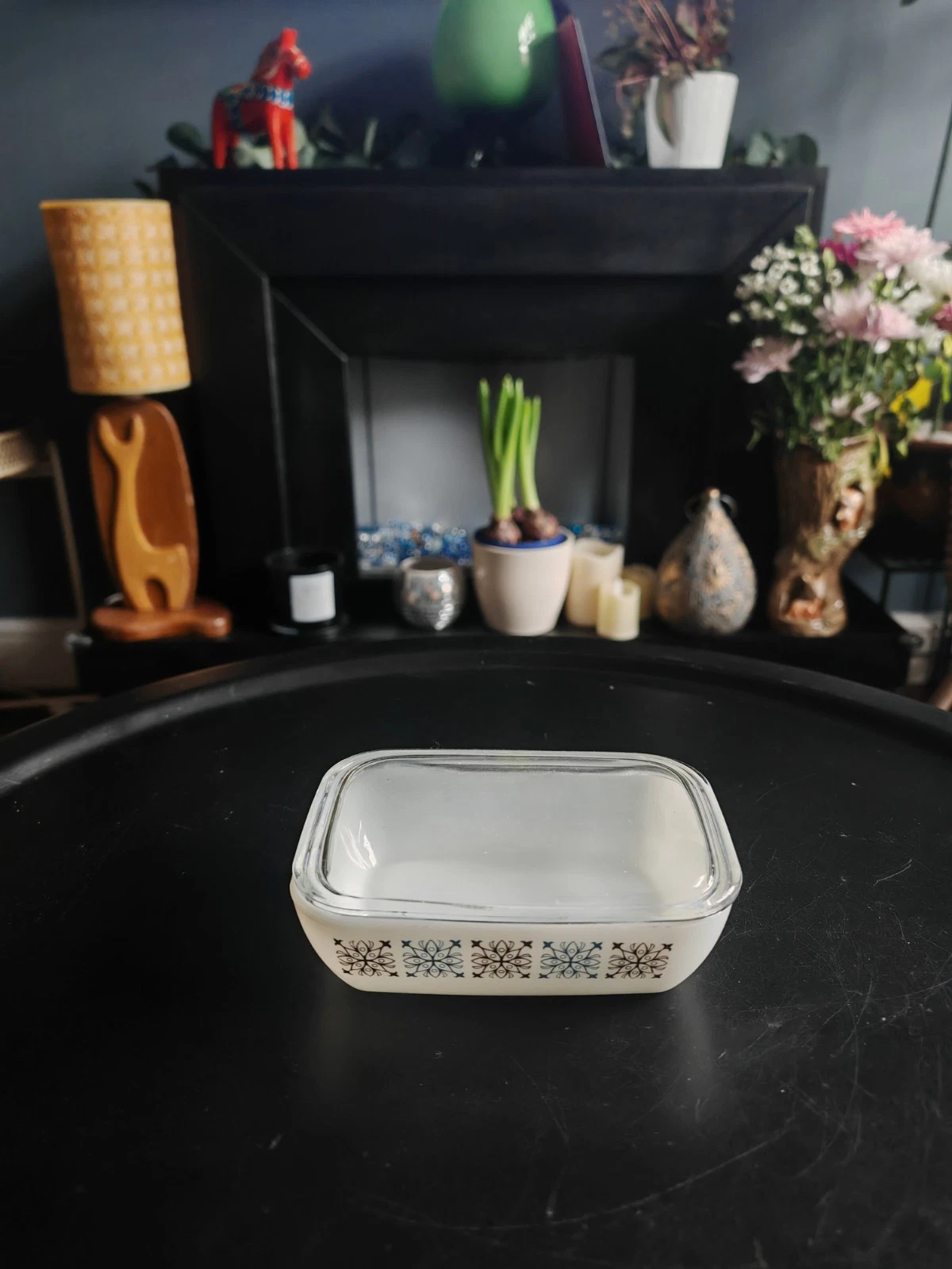 Vintage JAJ Pyrex Chelsea Butter Dish With Lid FREE UK POSTAGE