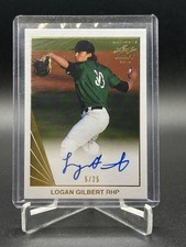 2018 Leaf Ultimate Draft - 90 Leaf Autographs Logan Gilbert #BA-LG1 Gold /25...