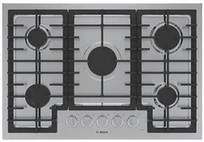 Bosch Stainless 30" OptiSim 5 Sealed Burners 500 Series Gas Cooktop NGM5058UC