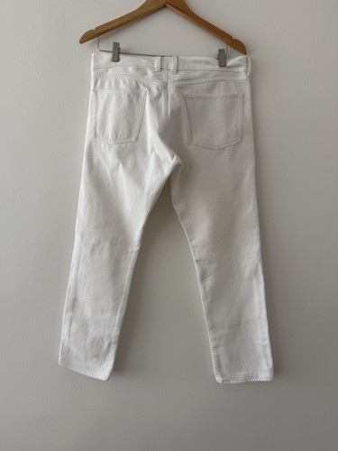 Jeans denim Balenciaga bianco con bottoni a mosca taglia 28 - Foto 2 di 5