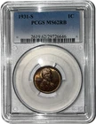 1931-S Lincoln Wheat Cent Mint State PCGS MS62 Coin #33208