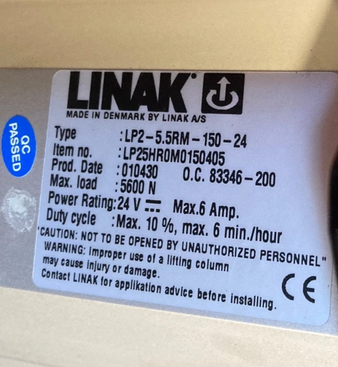 Linak Modular Lifting Column / type LP2-5.5RM-150AS-24 / item#  LP25H0M0150405 - Image 2 of 4