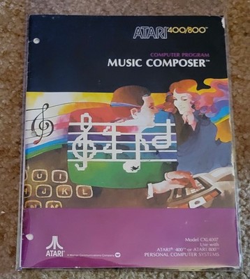 Atari 400/800 Music Composer Manual  Vintage Rare 1980