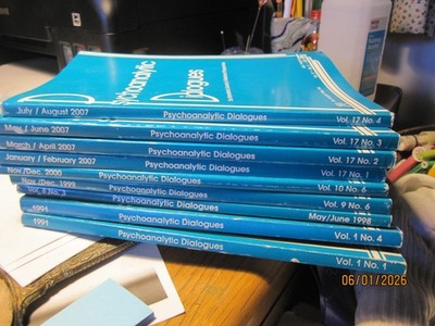 Lot 0f 9 Psychoanalytic Dialogues 1900's, 2000,  &  2007