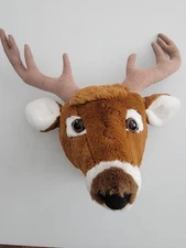 8 Point Deer Head Wall Mount Faux Taxidermy Plush Trophy Stuffed Animal 9” x 11"
