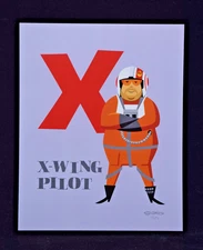 SHAG Star Wars Celebration Alphabet Print 2020 Artist Series X-Wing Pilot X Wing