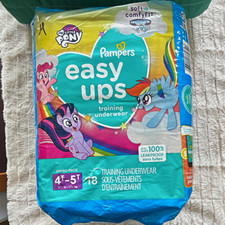 Pampers Easy Ups Girls Training Pants 4T-5T 18ct My Little Pony Multicolor