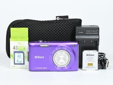 Nikon COOLPIX S3300 16.0 MP Compact Digital Camera Purple w/SD card Mint 