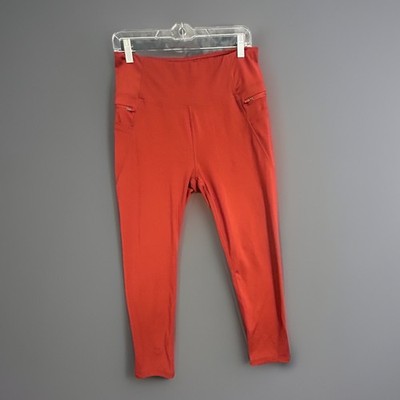R. Sofia Active Orange Leggings Women's Size Large (1248)