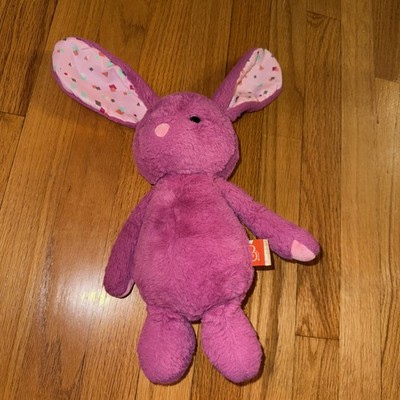 B Softies Bunny Rabbit 11  Plush Dark Pink Stuffed Animal Baby Soft Toy