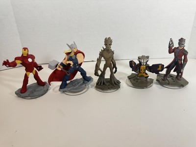 Lot of 5 Disney Infinity 2.0 Marvel Avengers Iron Man Thor Starlord Groot Rocket