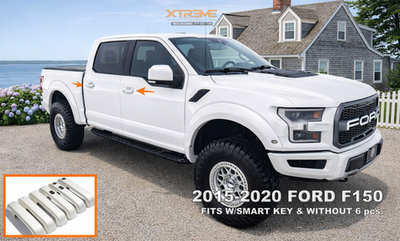 Painted Door Handle Covers 15-20 Ford F150 UG White Platinum Tri