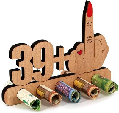 Originelles Holz Geldgeschenk für 40. Geburtstag - Lustige Deko