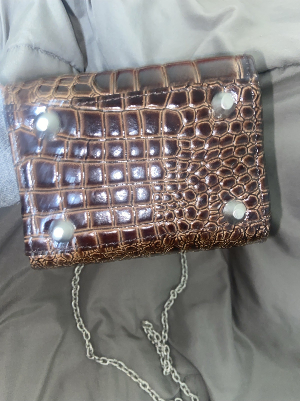 Inge Christopher Rare Alligator Inspired Mini Pur… - image 4