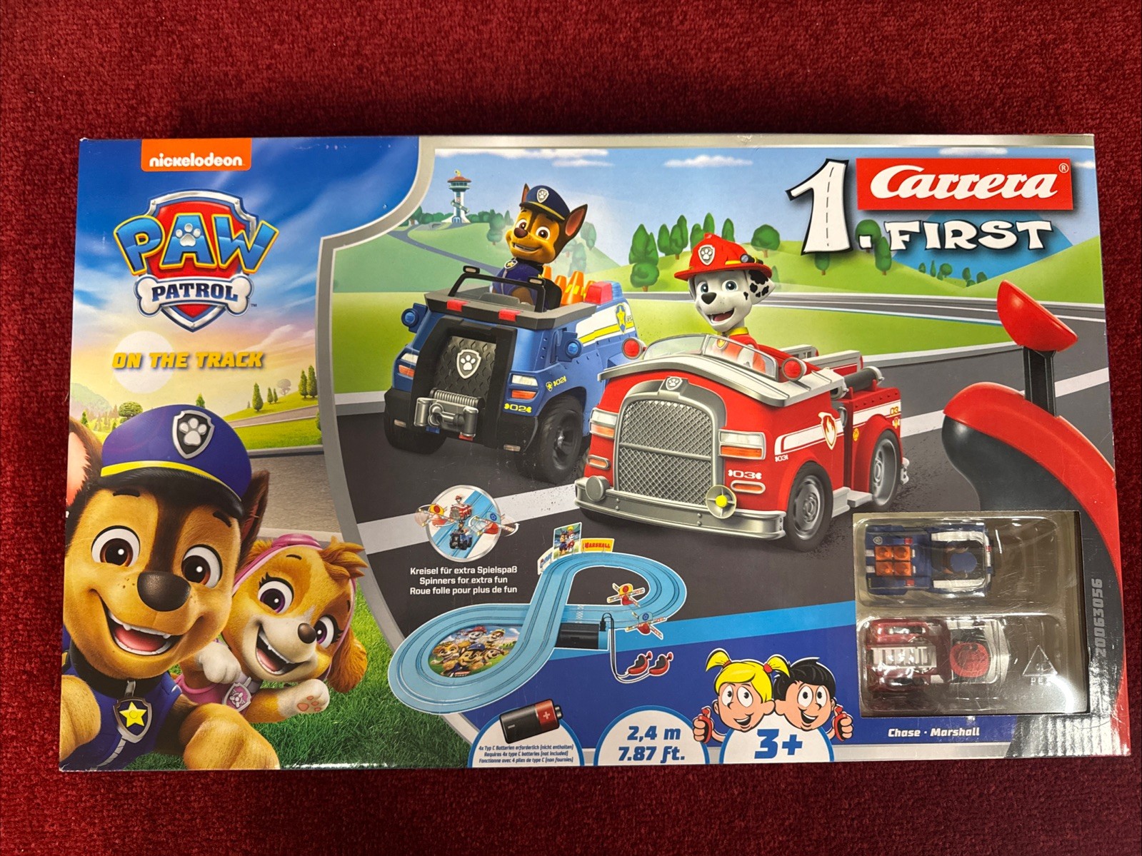 Carrera First PAW Patrol, On The Track, speelbaan met Chase & Marshall, kindvrie