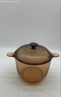 Visions Pyrex Amber Glass Stockpot Dutch Oven 3.5L France Vintage