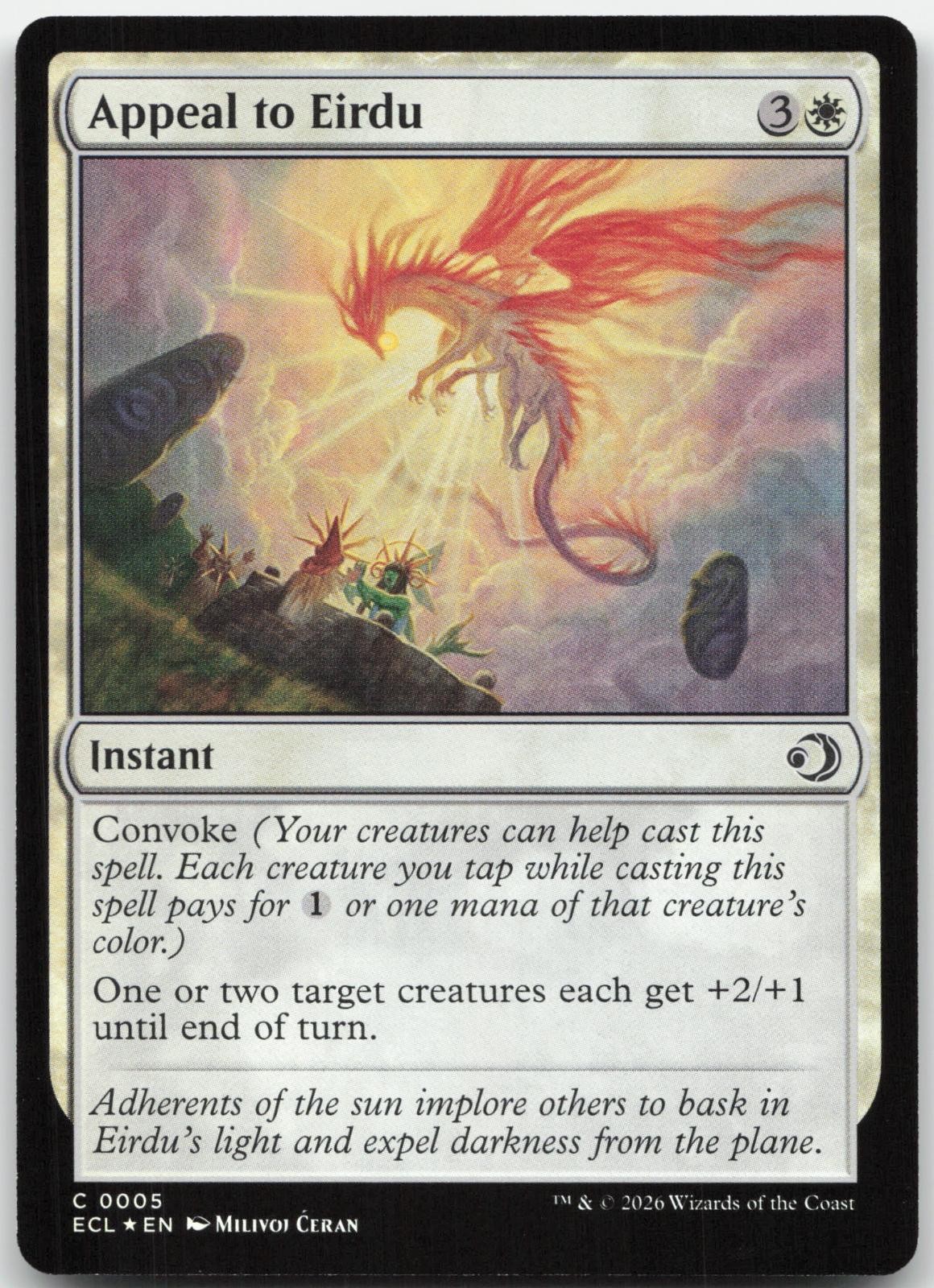 Appeal to Eirdu 5 Common Lorwyn Eclipsed Magic: The Gathering Foil Near Mint