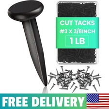 1Lb Upholstery Carpet Tacks Bulk Black Furniture Tacks Box of Hardware Cut Nails