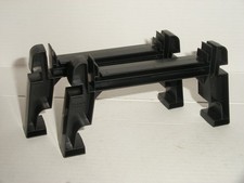 9V MICRO Scalextric Track - Bridge Supports x2 Black (Stackable) - Mint