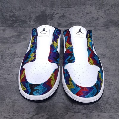 NIKE AIR JORDAN 1 Mule Golf Shoes Mens 9 Nothing But Net White