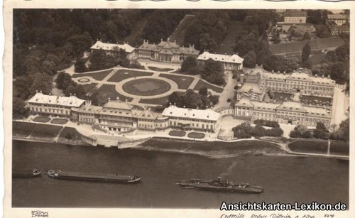 Ansichtskarte Pillnitz Luftbild Pillnitz mit Schleppern 1942 Walter Hahn:5219 - Bild 2 von 3