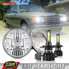 For Mercedes Benz 240d 300d 220d 300td 280 7 Inch Round Led Headlights Hilow H4