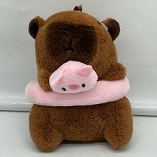 Gift Swimming Ring Capybara Plush Capybara Keychain Stuffed Animals Cute Toy