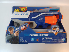 NERF Disruptor Elite Blaster - 6-Dart Rotating Drum, Slam Fire, Includes 6 Darts