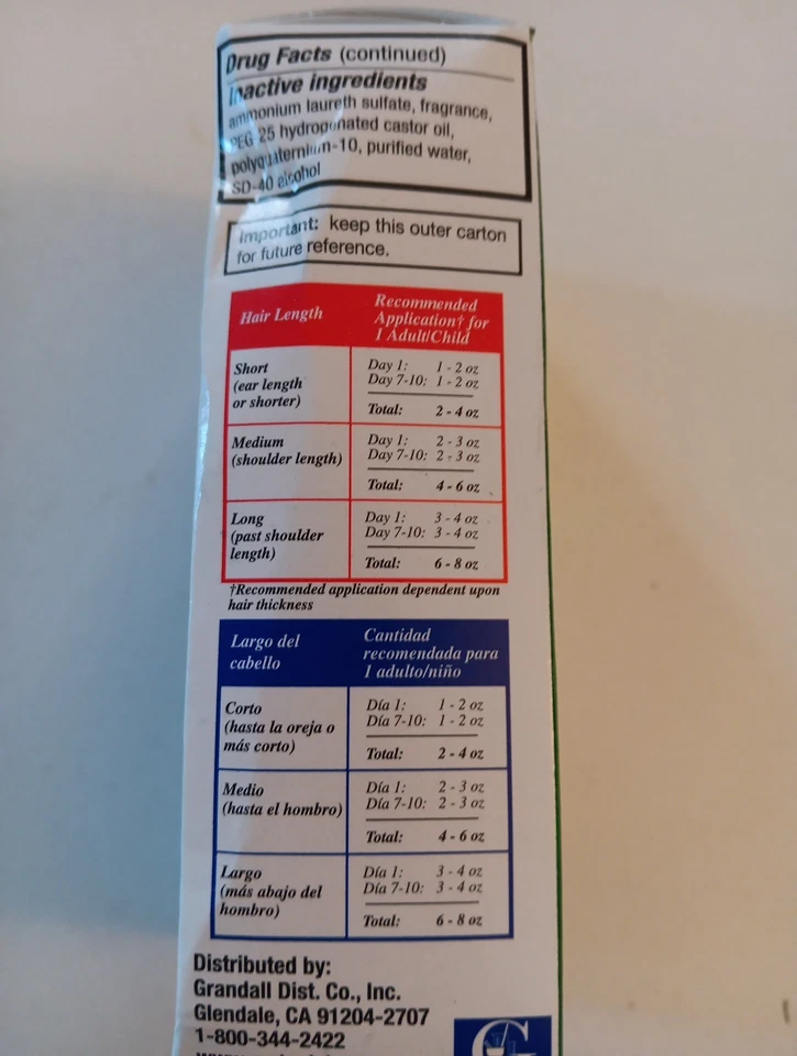 CHAMPÚ PARA TRATAMIENTO DE PIOJOS MEDICADOS MATA PIOJOS, 2 FL. OZ.  Exp. 06/2027 Foto 4 de 4