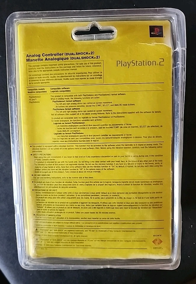 Sony PS2 DualShock 2 SEALED OEM Smoke/Clear Black – Damaged Box (SCPH-10010) NIB - Image 3 of 4