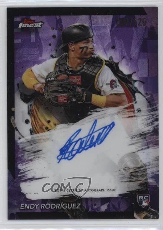 2024 Finest Purple Refractor /125 Endy Rodriguez Rodríguez Rookie Auto RC 09ou