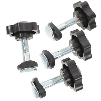 4 Pcs Lawn Mower Small Screw Components Handle Knob Black Auxiliary for Mowers