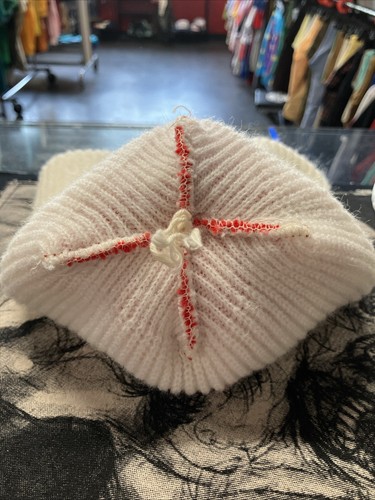 Vintage 1980 XIII Winter Olympics Lake Placid Pom Pom Striped Beanie Ski Hat Vtg - Picture 9 of 9