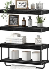 Bathroom Floating Shelves Over Toilet - Wall Mounted Shelf Toilet Paper Storage