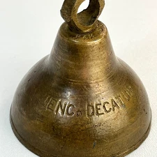 Vintage Brass Bell Jenco Decatur Pear Shape 3" Musical NO CLAPPER Pakistan 1960s