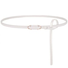 Skinny Genuine Leather Belts for Women Thin Waist Belt for Dresses Jeans Adju...