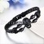 Punk Rock Rivet Leather Bangle Bracelet - Multilayer Cuff, Adjustable, Blue, For Men & Women