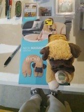 Health Touch Puppy Dog Plush Neck Massager with Vibration Great for Relaxation