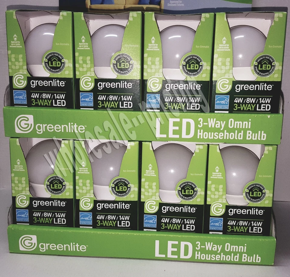 3-way LED Light Bulbs Warm White 3000k 40w 60w 100w Equivalent 4/8/14W E26 QTY24 - Image 2 of 4