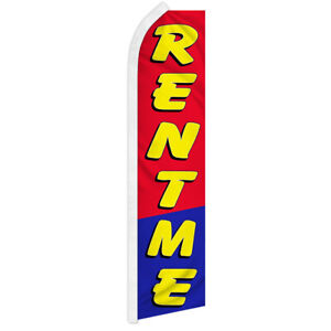 RENT 2 OWN SUPER FLAG KIT Tall Advertising Super Swooper Feather Banner Sign
