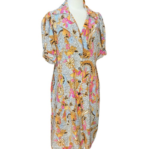 Inc International Concept Belted & Lined Floral Dress/Duster/Jacket Large - Picture 6 of 11