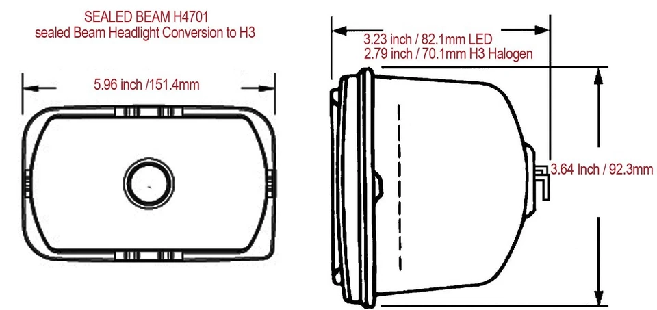 smd led haz sellado h4701 / h4703 conversión de faros con led h3 - Par Foto 3 de 4
