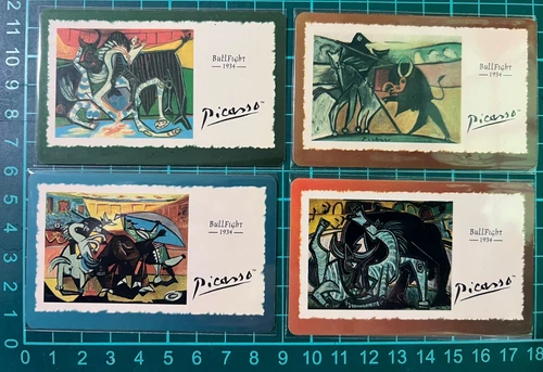 Picasso bullfight 1995 phone card of 4 Limited Ed 1565/5000 Free Post Not To USA