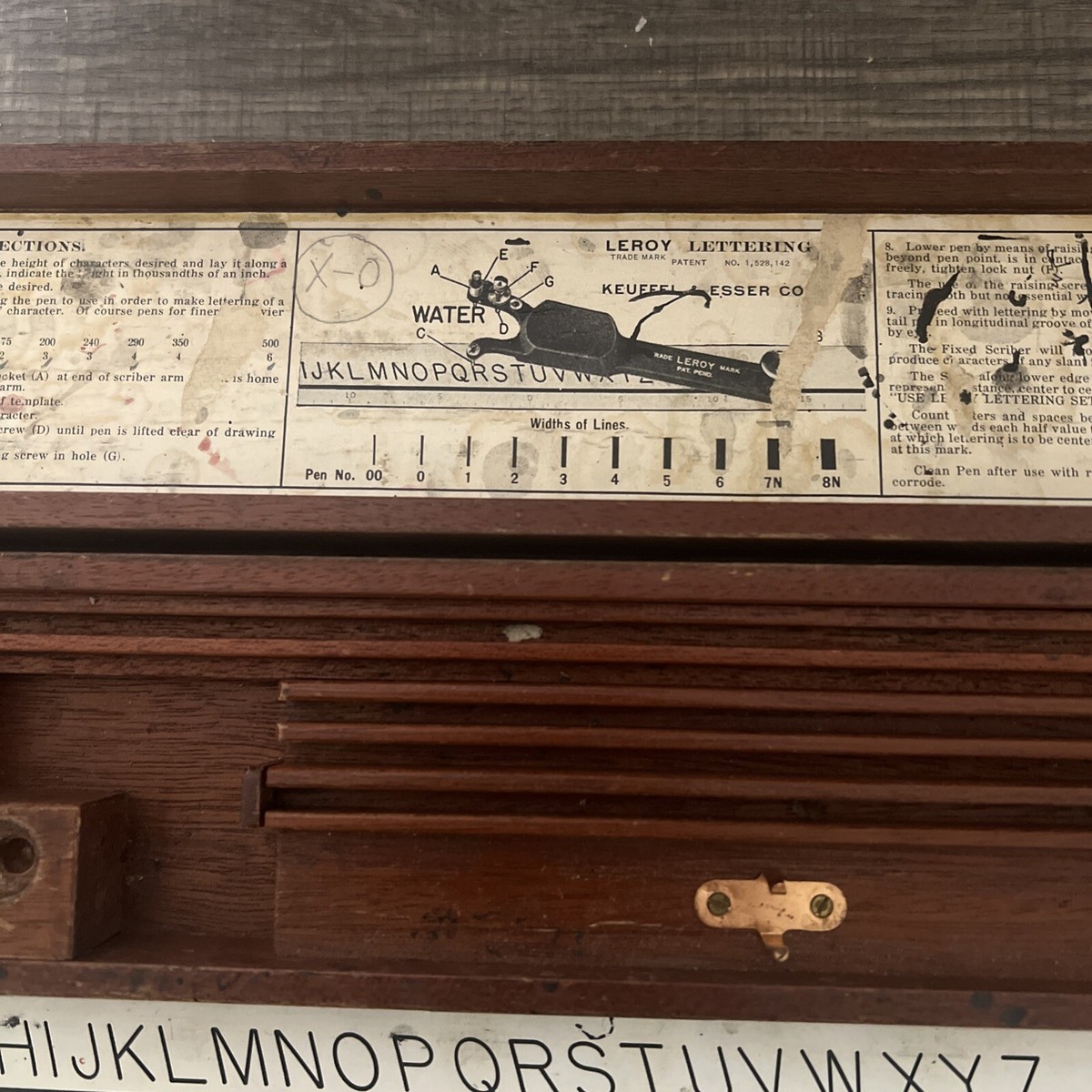 Vintage Keuffel & Esser Leroy Lettering Set with Wood Case | eBay