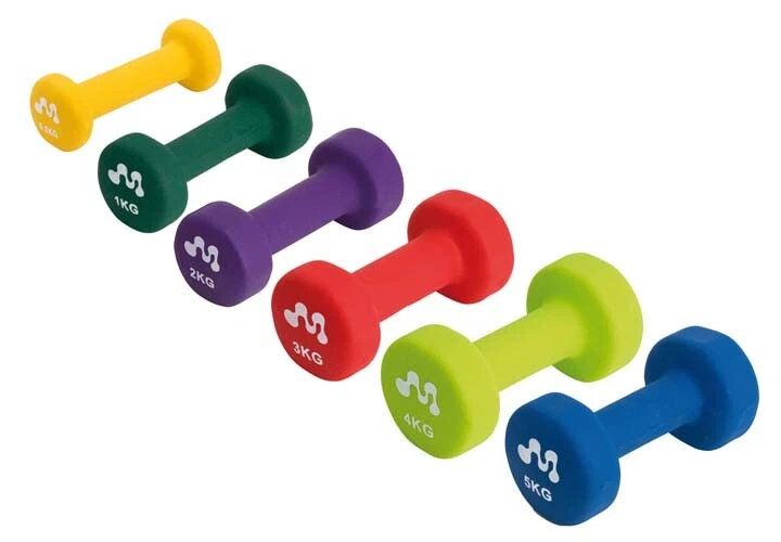SportVida Manubri In Neoprene 2x1 Kg - Set Fitness Palestra - Colore Turchese - 4