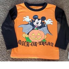 Toddler Boys Mickey Mouse "Mick or Treat" Halloween T-Shirt Size 2T 3T 4T 5T NWT