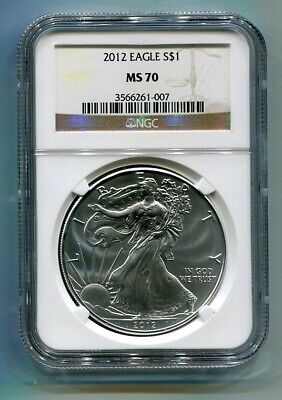 S 2012 American Silver Eagle NGC MS70 Brown Label