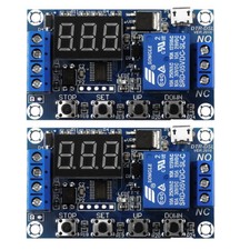 2PCS DC 6-30V 1-Way Relay Module Power-off Trigger Delay Cycle Timer Switch USA