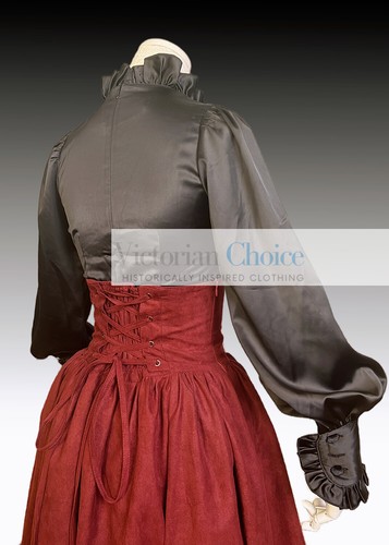 Victorian Gothic Steampunk Dress Penny Dreadful Gown Vampire Theater Costume 187 - Picture 6 of 6