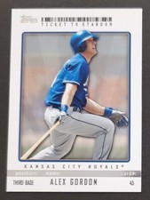 2009 Topps #45 Alex Gordon ROYALS TICKET TO STARDOM baseball card NM/MT
